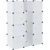 Image de vidaXL Armoire modulaire avec 9 compartiments 109x36,5x143 cm blanc