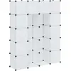 Image de vidaXL Armoire modulaire à 14 compartiments blanc 37x146x180,5 cm