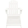 Image de vidaXL Fauteuil de jardin avec repose-pieds Bois Blanc