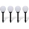 Image de vidaXL Lampes de chemin 4 pcs. LED 15 cm avec piquet de terre