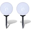 Image de vidaXL Lampes d'allée 2 pcs. LED 30 cm avec piquet de terre