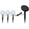 Image de vidaXL Sphère solaire 3 LED lampes de jardin avec piquet de terre & module solaire
