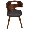 Image de vidaXL Chaise de salle à manger 2 pcs. Marron similicuir