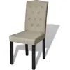 Image de vidaXL Chaises de salle à manger 6 pcs. Tissu brun chameau