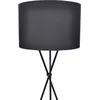 Image de vidaXL Lampadaire avec abat-jour haut support noir