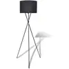 Image de Lampadaire Avec Support Haut Noir Vidaxl