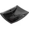Image de vidaXL Lavabo n céramique rectangulaire avec trop-plein & trou pour robinet noir
