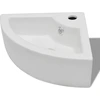 Image de vidaXL Lavabo avec trop-plein 45 x 32 x 12,5 cm blanc