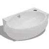 Image de vidaXL Lavabo avec trou pour robinet et trou pour trop-plein Céramique blanche