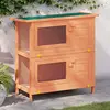 Image de vidaXL Clapier pour petits animaux Clapier pour lapins 4 portes en bois