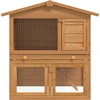 Image de vidaXL Clapier pour petits animaux Clapier pour lapins 3 portes en bois