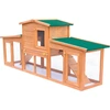Image de vidaXL Grand clapier pour petits animaux Clapier à lapins avec toits Bois
