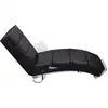 Image de vidaXL Chaise longue de massage Noir Similicuir