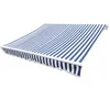 Image de vidaXL Toile de store bleu & blanc 6x3 m (sans cadre)