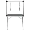 Image de vidaXL Table de tonte avec 2 boucles pour chiens chats Pliable