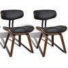 Image de vidaXL Chaises de salle à manger 2 pcs. Bois courbé et similicuir