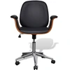 Image de vidaXL Chaise pivotante avec accoudoirs Bois courbé et similicuir