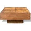 Image de vidaXL Table basse brune carrée en bois massif de manguier