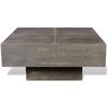 Image de vidaXL Table basse marron foncé Carré Bois massif Mango