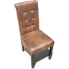 Image de vidaXL Chaise de salle à manger 2 pcs. Marron similicuir