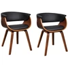 Image de vidaXL Chaises de salle à manger 2 pcs. Bois courbé et similicuir