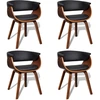 Image de vidaXL Chaises de salle à manger 4 pcs. Bois courbé et similicuir
