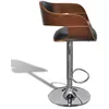 Image de vidaXL Tabouret de bar 2 pcs. Bois courbé et similicuir