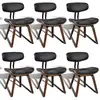 Image de vidaXL Chaises de salle à manger 6 pcs. Bois courbé et similicuir