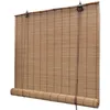 Image de Store Roulant Bambou Marron 120x220 Cm