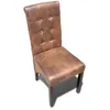 Image de vidaXL Chaises de salle à manger 4 pcs. Marron similicuir
