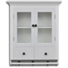 Image de vidaXL Armoire de cuisine suspendue avec porte vitrée en bois blanc