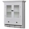Image de Vidaxl - Placard Mural De Cuisine Avec Porte En Verre Bois Blanc