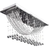 Image de vidaXL Plafonnier blanc avec perles de verre scintillantes 8 x G9 29 cm