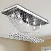 Image de Plafonnier Avec Perles En Verre Cristal Étincelant Blanc 8 X G9 29 Cm