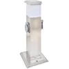 Image de Pilier De Prise De Jardin Avec Lampe Acier Inoxydable Vidaxl