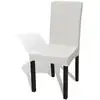 Image de Vidaxl - Housses De Chaise Élastiques Droites 6 Pcs Crème