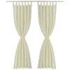 Image de 2 Pcs Rideau À Passant Micro Satin Crème 140 X 245 Cm Vidaxl