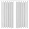 Image de 2 Pcs Rideau À Passant Micro Satin Blanc 140 X 175 Cm Vidaxl