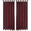 Image de Vidaxl 2 Pcs Rideau À Passant Micro Satin Bordeaux 140 X 175 Cm