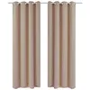 Image de 2 Pcs Rideau Blackout Occultant Crème Avec  illets En Métal 135x245cm Vidaxl