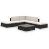 Image de vidaXL Ensemble de salon de jardin 15 pièces noir poly rotin