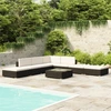 Image de vidaXL Ensemble salon de jardin 20 pcs. noir Poly rotin