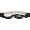 Image de vidaXL 8-tlg. Set de salon de jardin avec auflagen Poly Rattan Schwarz