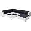 Image de vidaXL Ensemble salon de jardin 24 pièces blanc poly rotin
