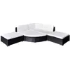 Image de vidaXL Ensemble salon de jardin 16 pcs. noir Poly rotin