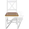 Image de vidaXL Chaises de salle à manger 2 pcs. Blanc pin