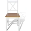 Image de vidaXL Chaises de salle à manger 4 pcs. Blanc pin