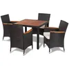 Image de Vidaxl - Ensemble À Manger D'Extérieur 5pcs Avec Coussins Résine Tressée