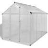 Image de vidaXL Serre avec fondations Renforcée Aluminium 4,6 m²