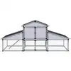 Image de vidaXL Poulailler avec enclos et nichoir Aluminium